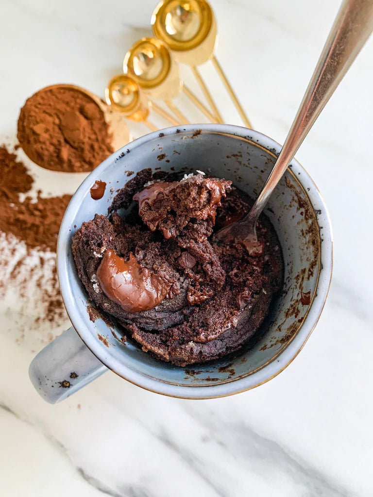 DOUBLE CHOCOLATE PROTEIN MUG CAKE