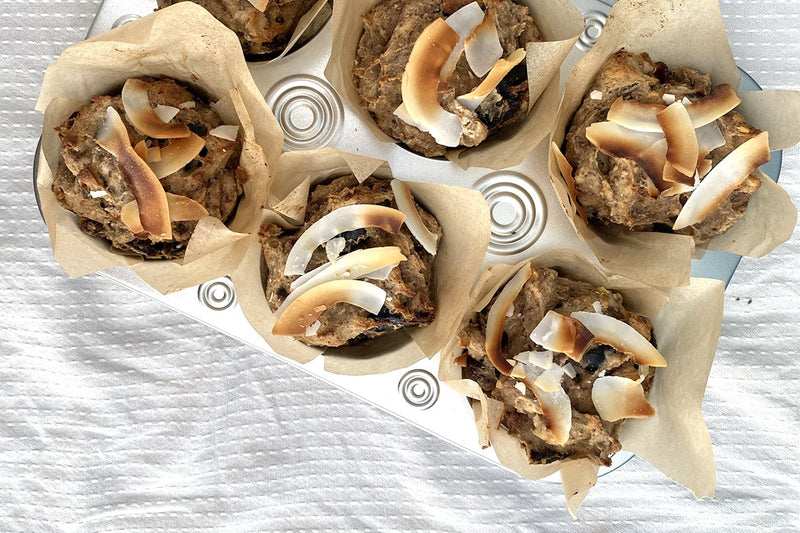 Banana and Date Protein Muffins