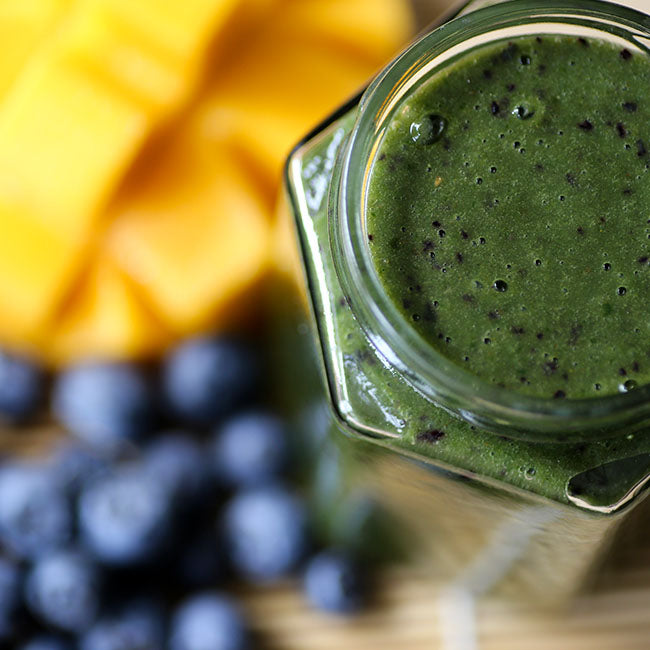 Mango Blueberry Good Green Smoothie