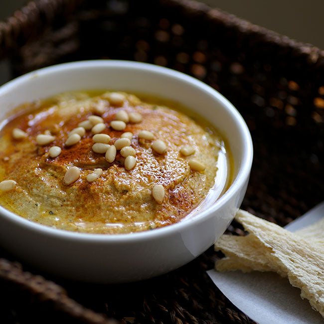 Roasted Garlic and Zucchini Hummus