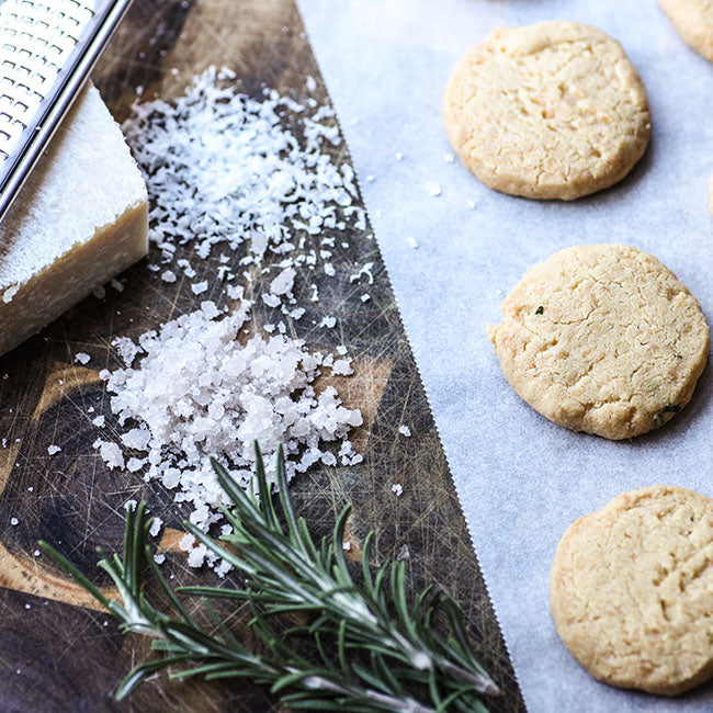 Parmesan Shortbread with Rosemary and Sea Salt