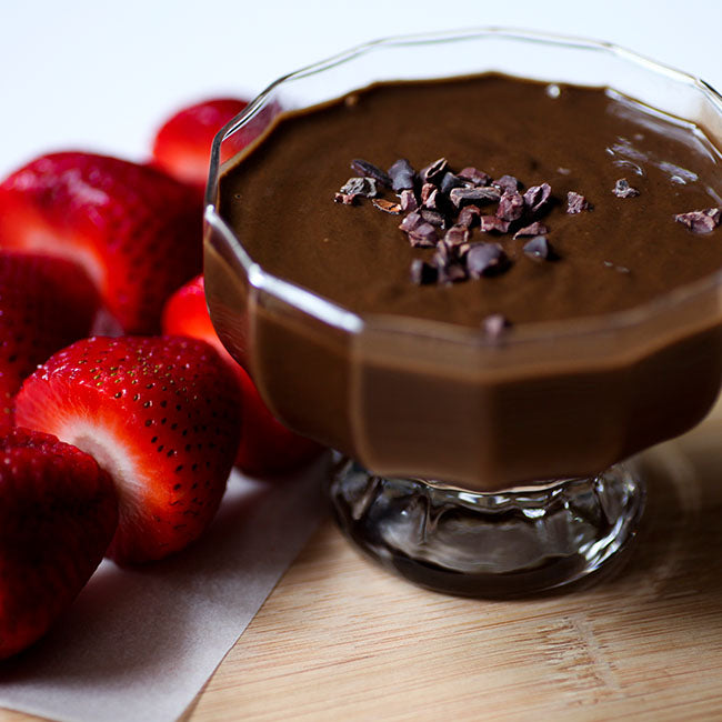 Superfood Chocolate Sauce with Strawberries