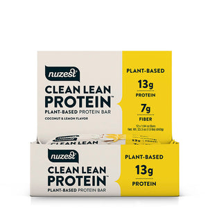 Nuzest Clean Lean Protein Bars, Lemon & Coconut (Box of 12 Bars)